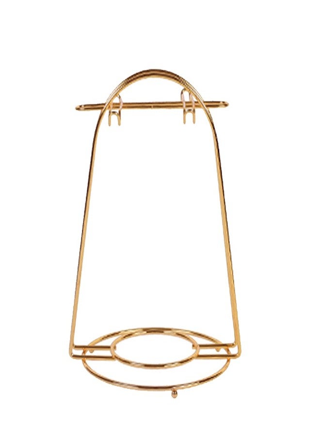 YY YEARCHY Coffee Mug Holder, Espresso Cups Holder Cup Drying Rack Cups Drainer Stand Metal Mug Tree Cups Organizer with 4 Hook Hangers for Kitchen Counter and Tea Party(Gold) - Image 1